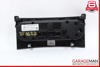12-14 Mercedes W204 C250 C63 AC A/C Heater Climate Control Switch Trim Assembly