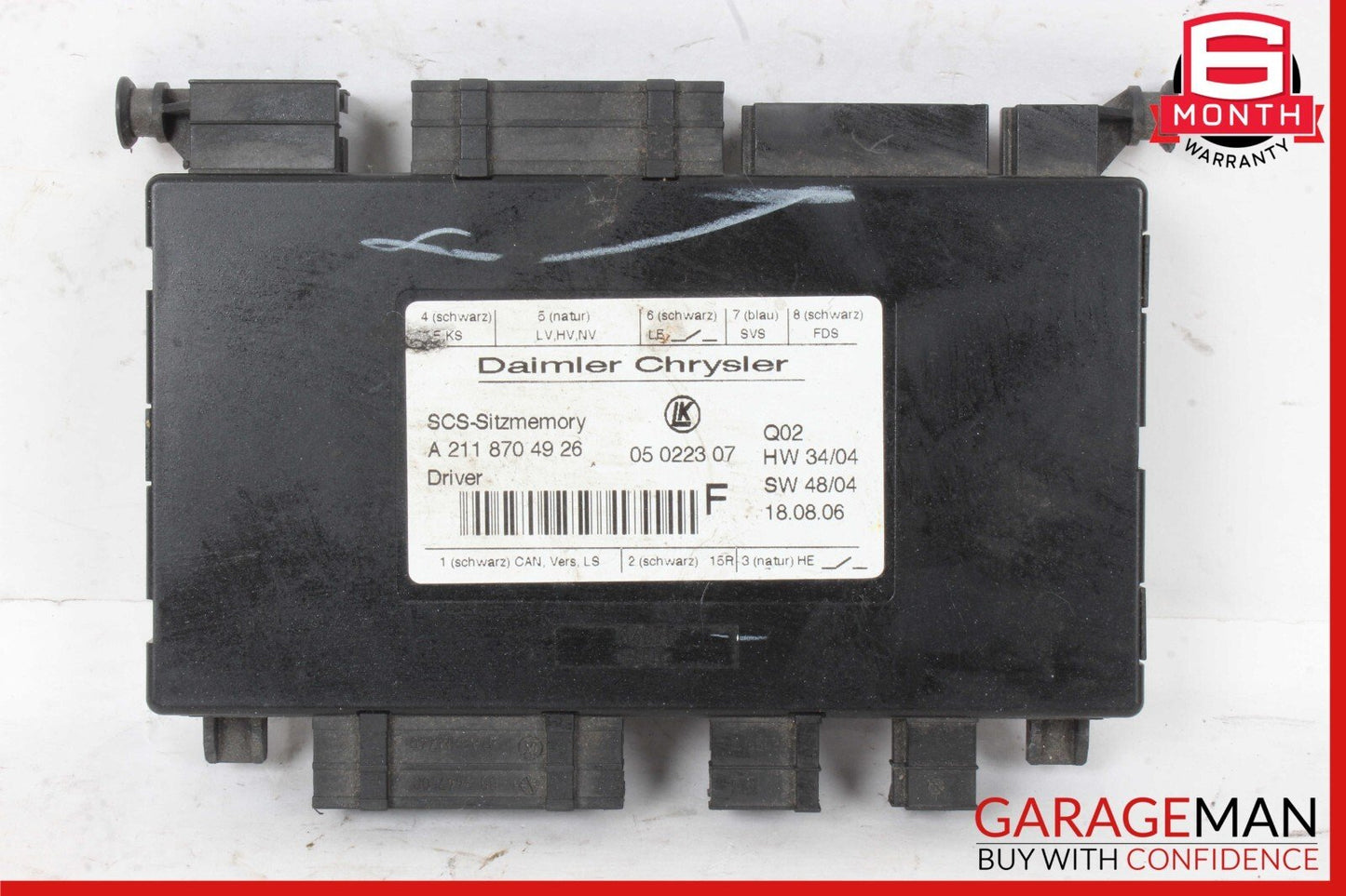 03-11 Mercedes X164 GL450 Seat Control Module Front Left 2118704926 OEM