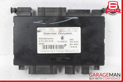 03-11 Mercedes X164 GL450 Seat Control Module Front Left 2118704926 OEM