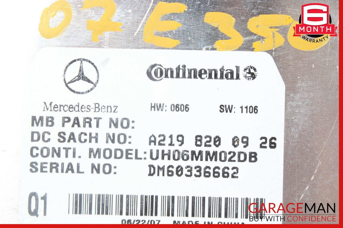 06-12 Mercedes W211 E350 GL450 Communication Control Module 2198200926 OEM