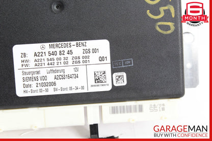 07-14 Mercedes W221 S400 CL550 Air Airmatic Suspension Control Module Unit OEM