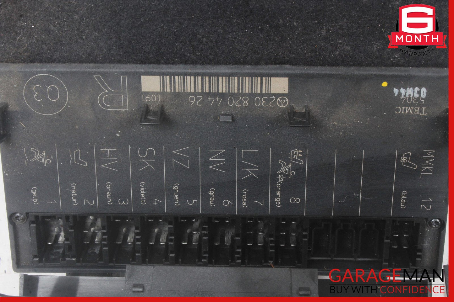 03-06 Mercedes R230 SL500 SL55 AMG Under Seat Control Module Right Side OEM