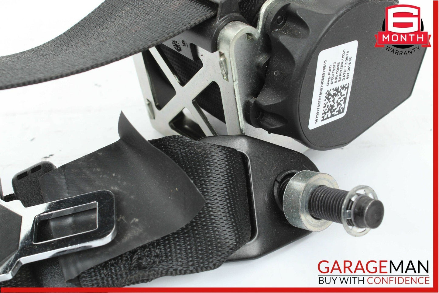 14-17 Maserati Ghibli Rear Right / Left Side Seatbelt Seat Belt Retractor Black