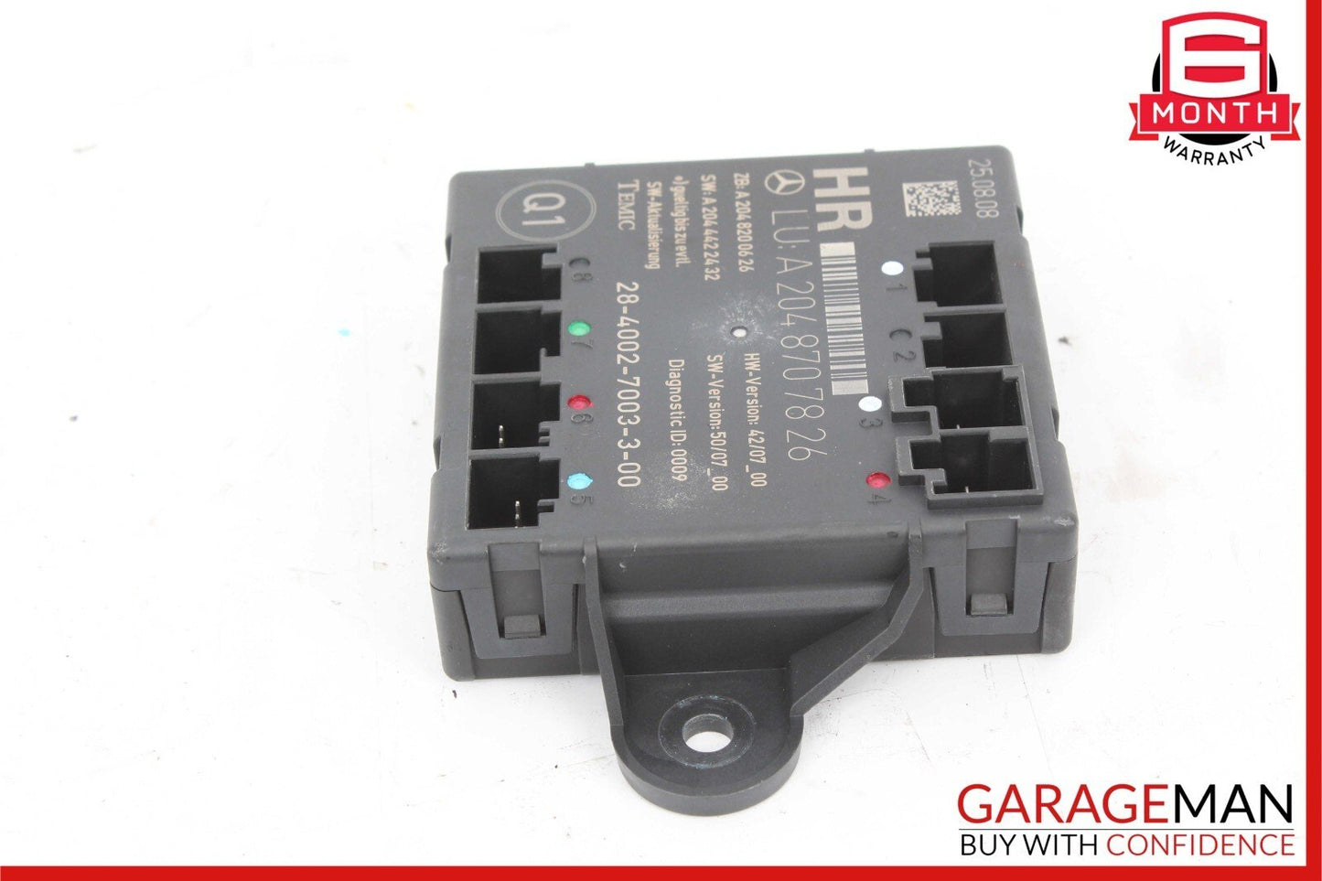 09-15 Mercedes X204 GLK350 Rear Right Passenger Side Door Control Module Unit