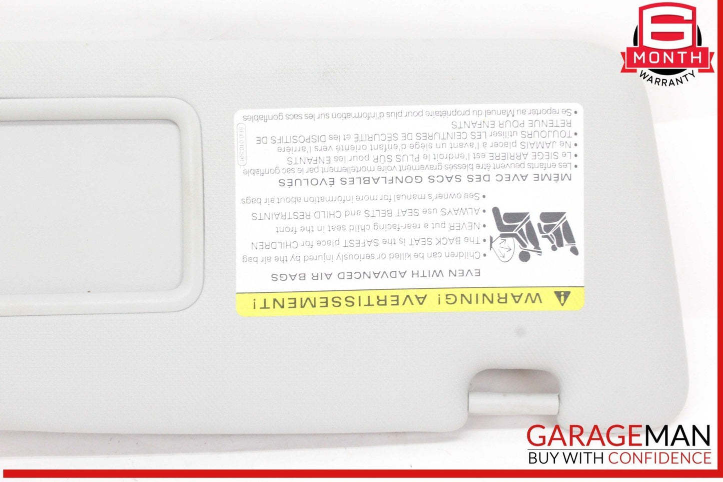 09-17 Audi A5 Q5 A4 S4 S5 Front Right Passenger Side Sun Visor 8U0857552D OEM