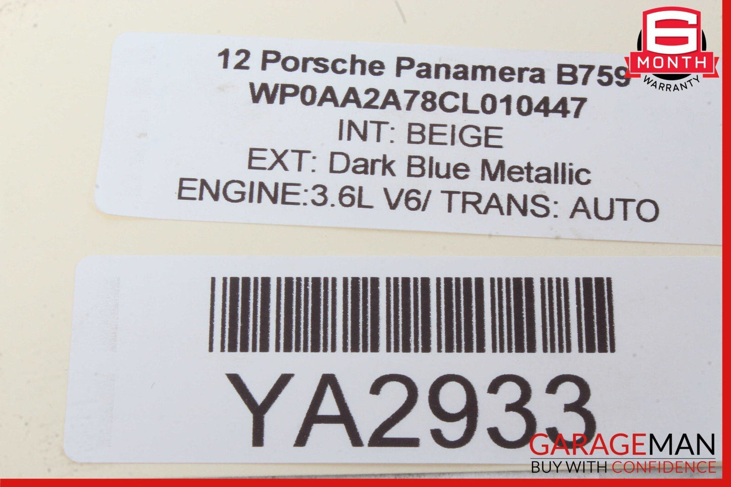 10-16 Porsche Panamera 970 Left Side Interior Dashboard Dash Trim Panel Assy