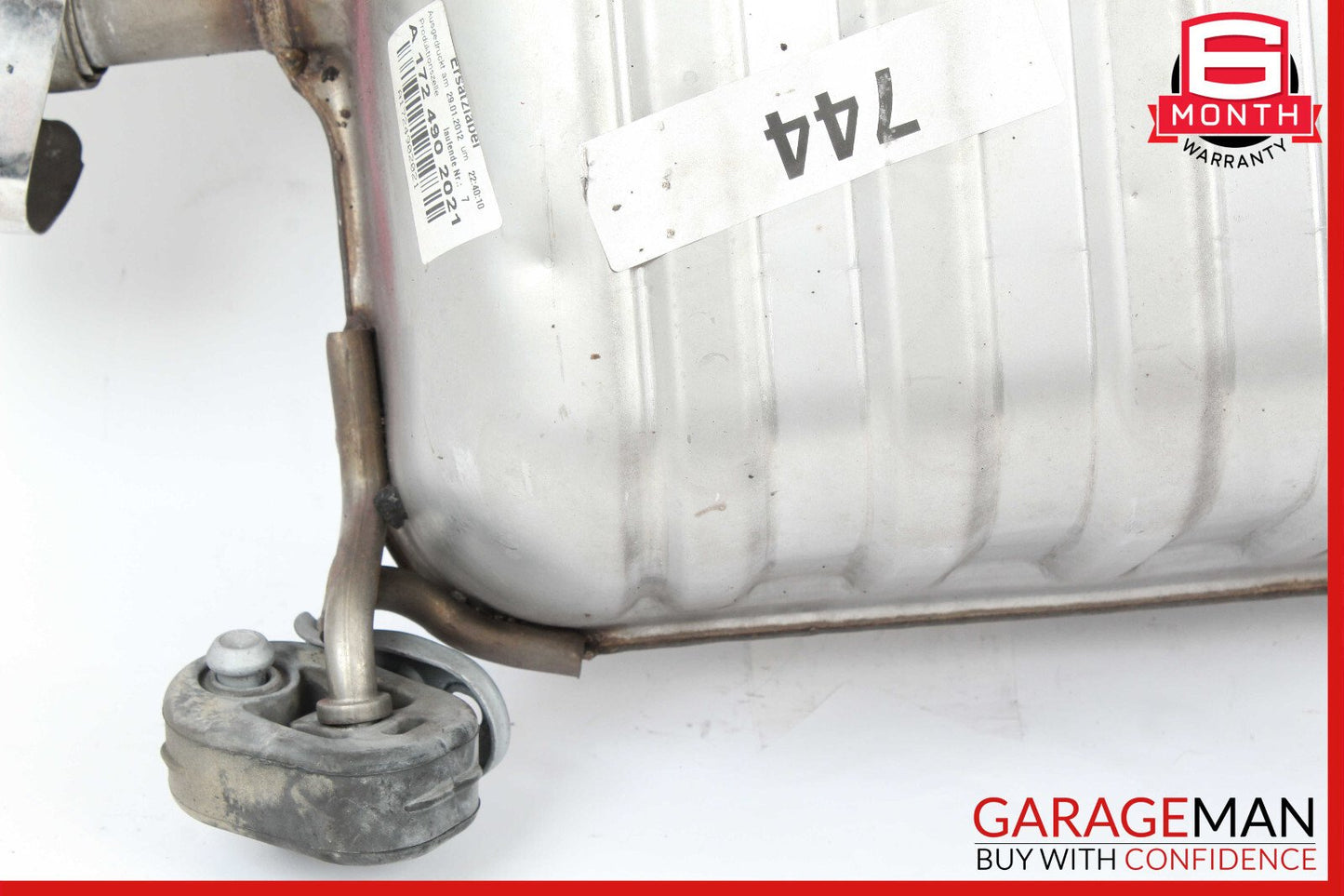 12-16 Mercedes R172 SLK350 M276 Rear Left Exhaust Muffler OEM