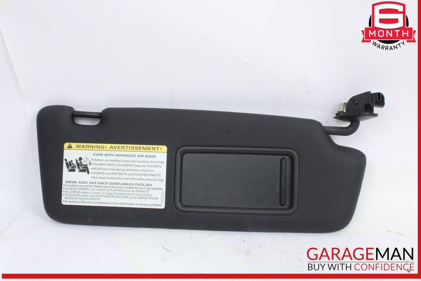 14-17 Audi Q5 SQ5 Front Right Side Sun Visor Sunvisor Black 8U0857552F OEM