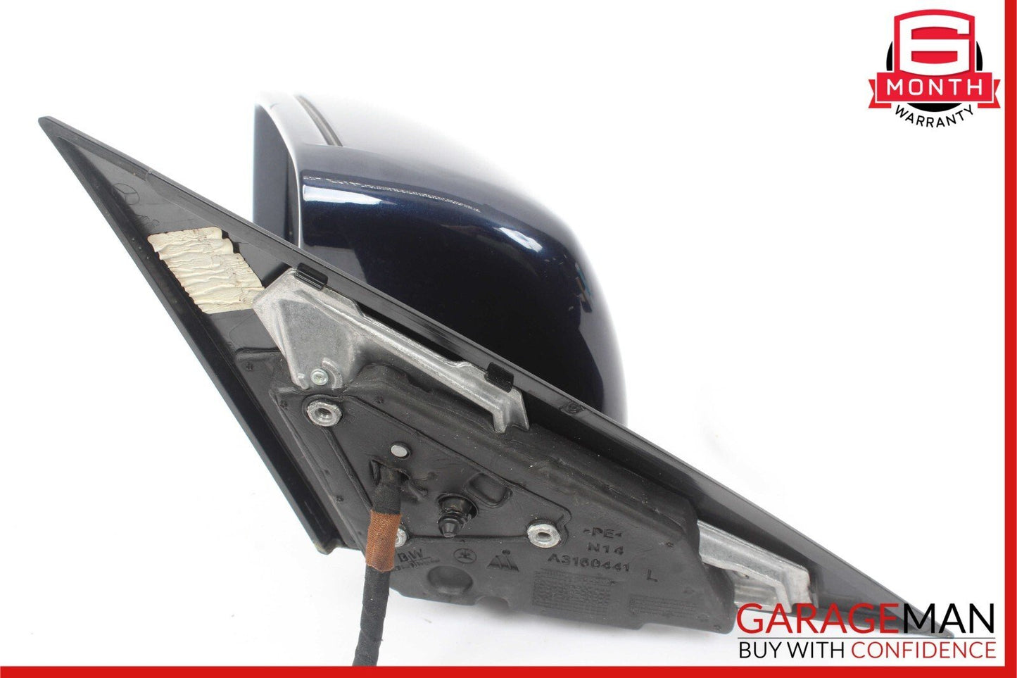 12-14 Mercedes W204 C300 Front Left Side Mirror Door Rear View Glass Blue OEM