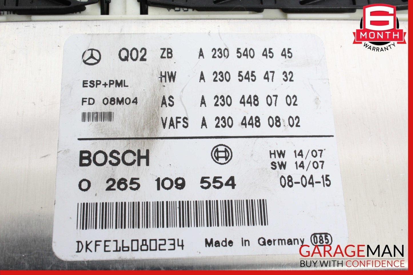 07-12 Mercedes R230 SL550 SL63 ESP Electronic Stability Control ABS Module PML