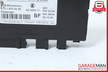 05-12 Mercedes W211 E350 GL450 Front Right Side Under Seat Control Module OEM