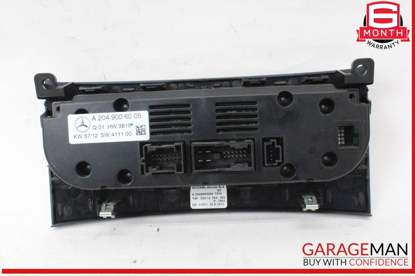 12-14 Mercedes W204 C250 CGI C300 AC A/C Heater Climate Control w/ Trim OEM