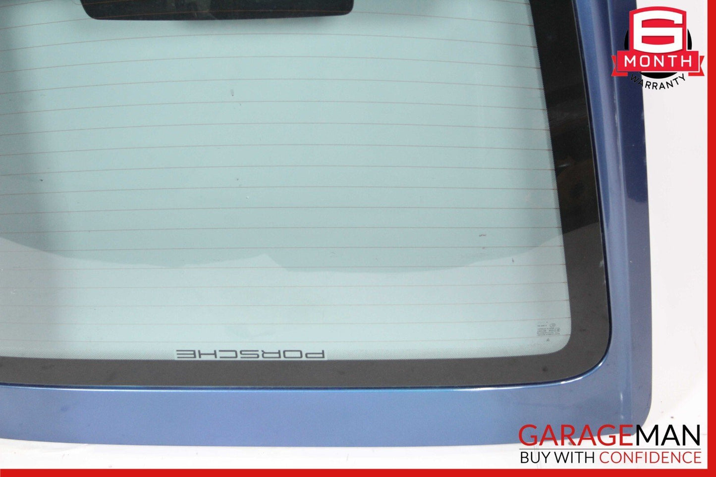 06-08 Porsche Cayman 987 Rear Trunk Glass Hatch Tail Gate Panel w/ Spoiler Blue