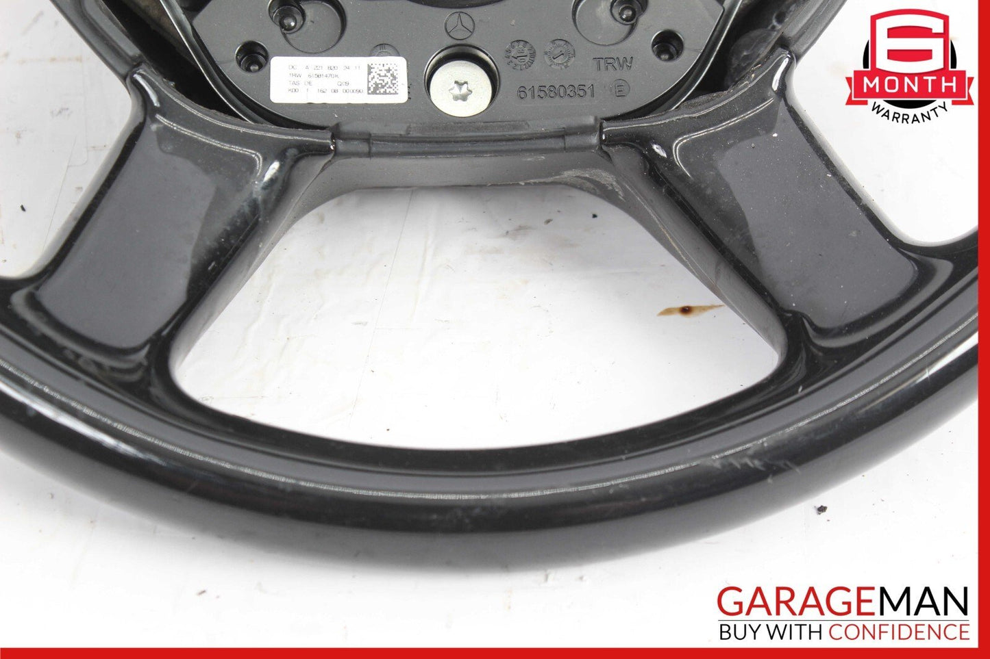 07-10 Mercedes S550 CL550 Driver Steering Wheel w/ Paddle Shifters Black Wood
