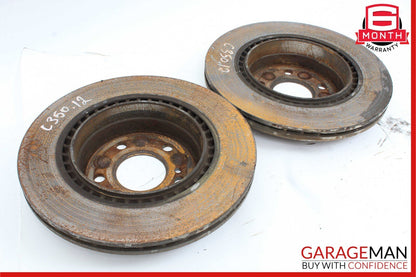 08-14 Mercedes W204 C250 C350 Rear Right & Left Brake Rotor Disc Set of 2 Solid