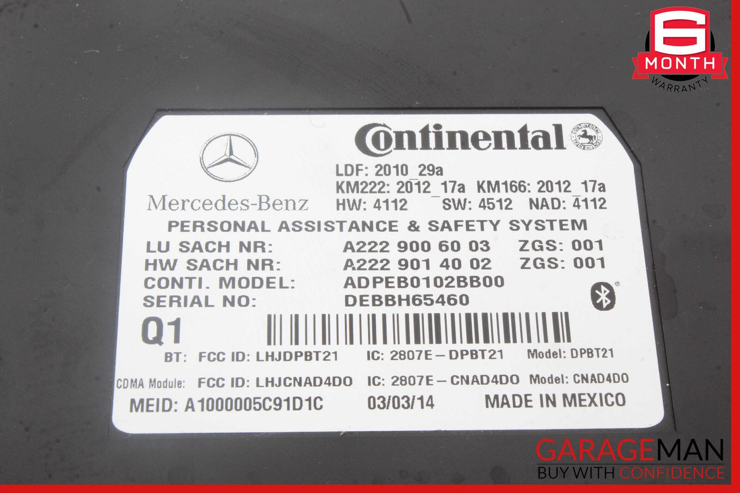 10-20 Mercedes W204 C250 SLK250 Communication Control Module OEM