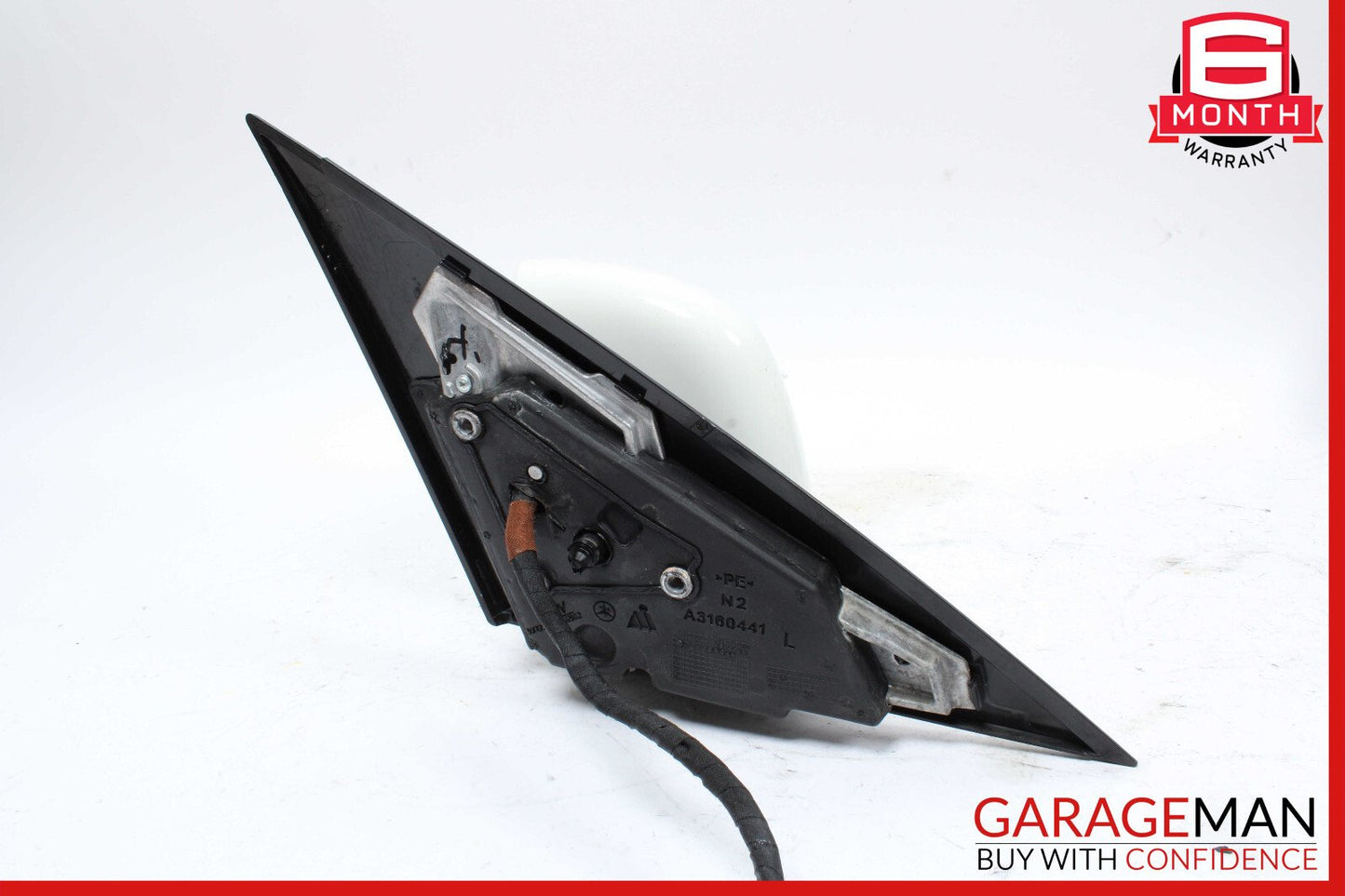 10-11 Mercedes W204 C300 C350 Front Left Side Mirror Door Rear View White OEM