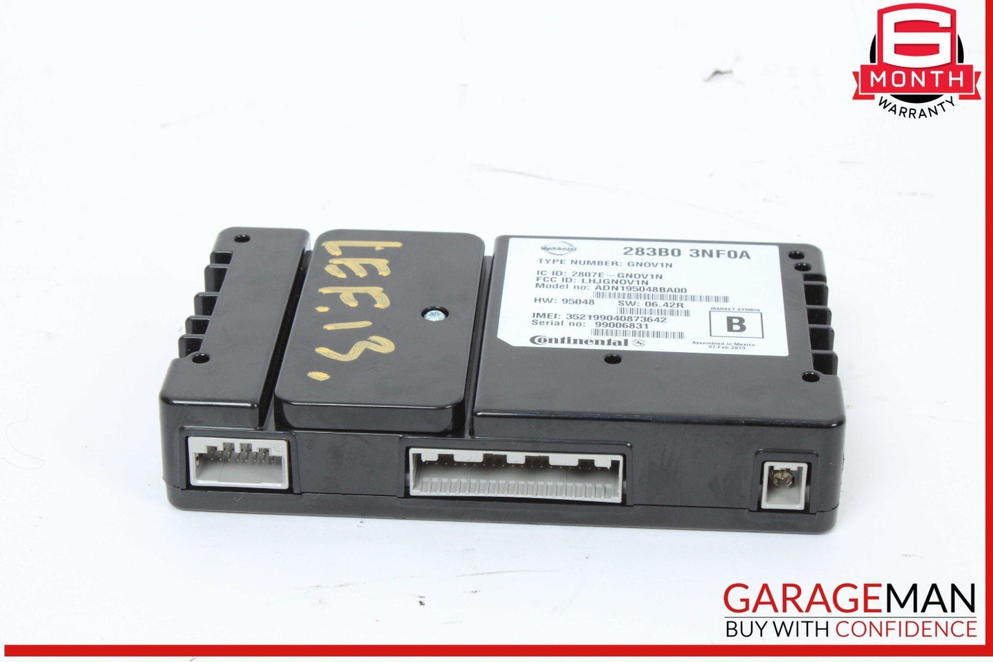 13-17 Nissan Leaf Telematics Communication Control Module 283B03NF0A OEM