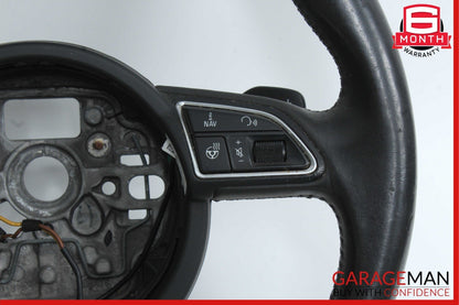 12-18 Audi A7 Steering Wheel w/ Paddle Shifter & Control Switch Assembly Black