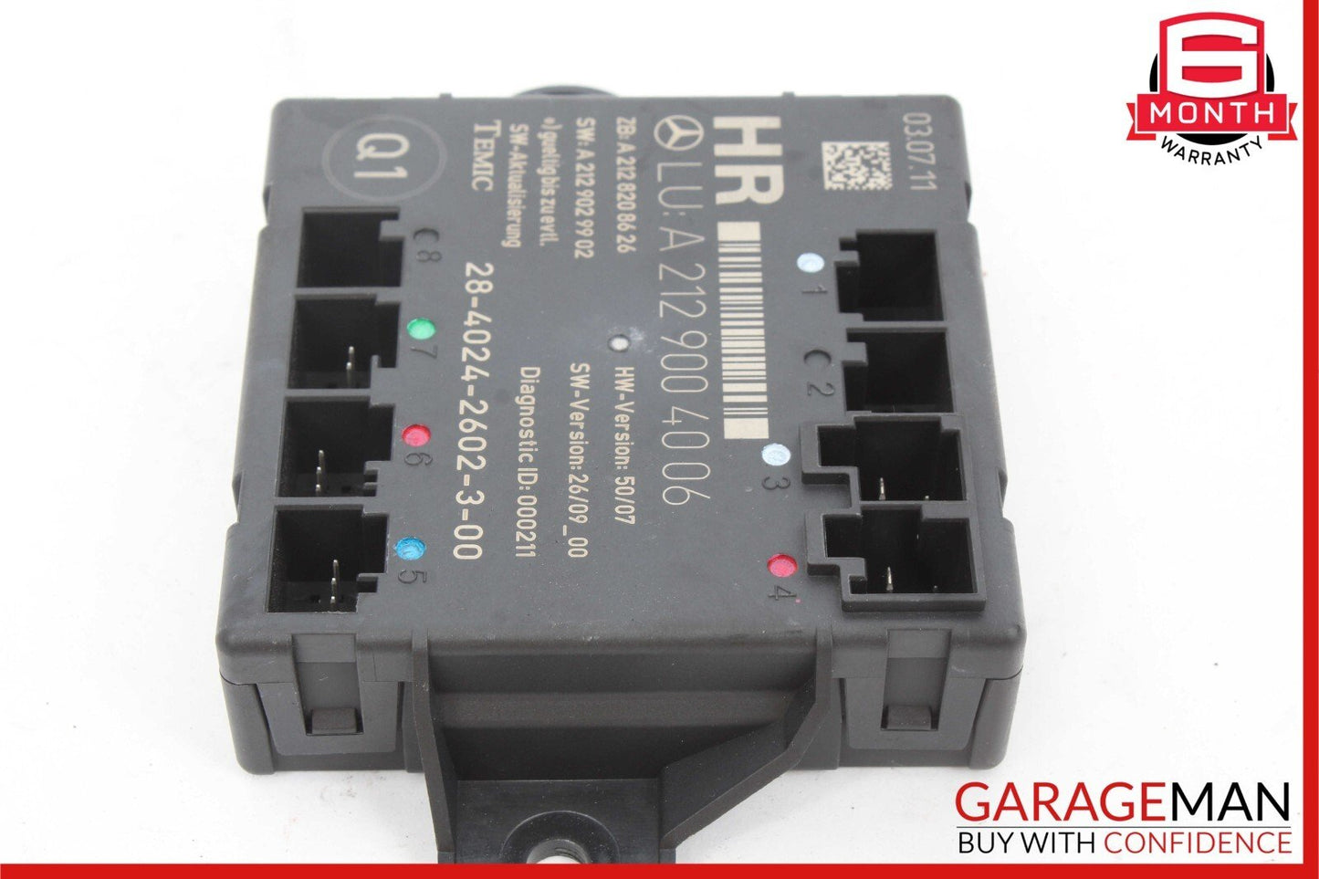 08-18 Mercedes W212 E350 CLS550 Rear Right Side Door Control Module OEM