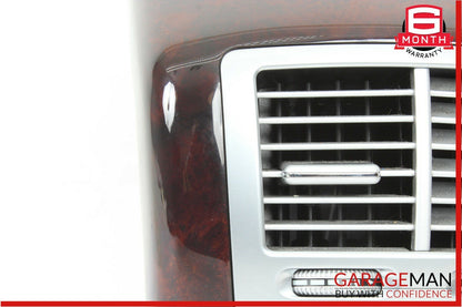 07-13 Mercedes W221 S550 Rear Center Console AC A/C Air Vent Trim Bezel Wood OEM