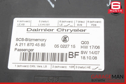 03-12 Mercedes W211 E550 SLK350 GL450 Front Right Side Seat Control Module Unit