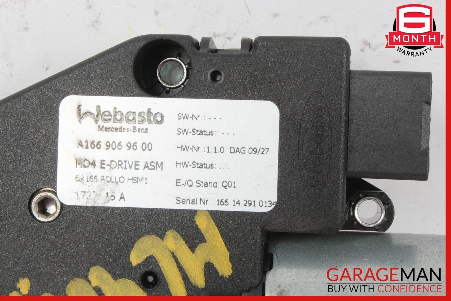 12-16 Mercedes W166 ML400 GL550 Panoramic Sunroof Glass Motor 1669069600 OEM