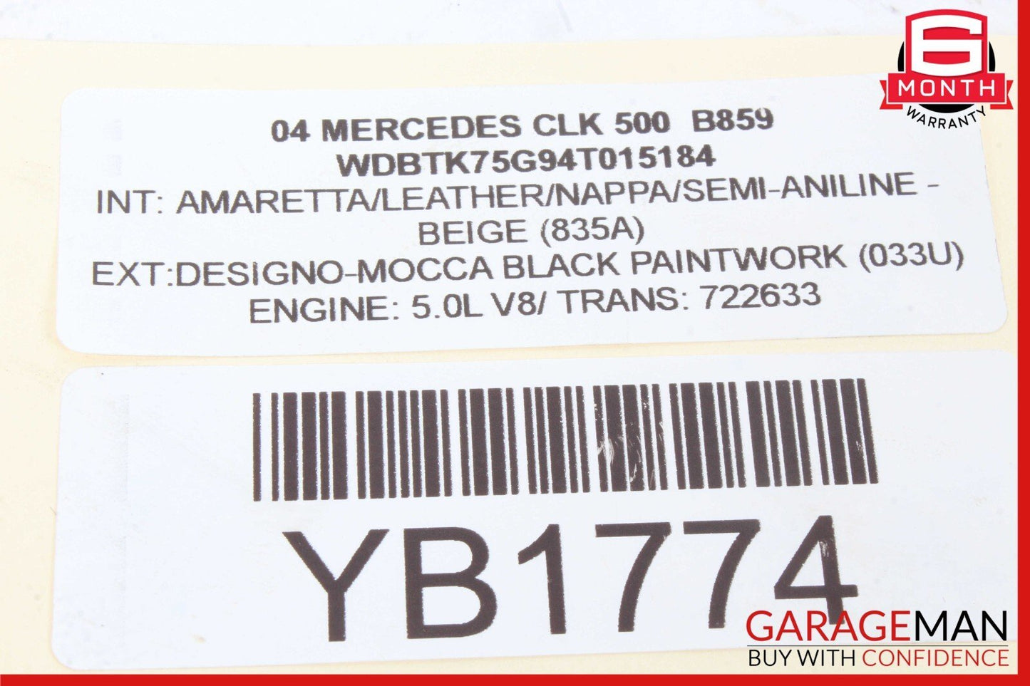01-09 Mercedes W203 C240 CLK320 Speed Yaw Turn Rate Module 2095420018 OEM