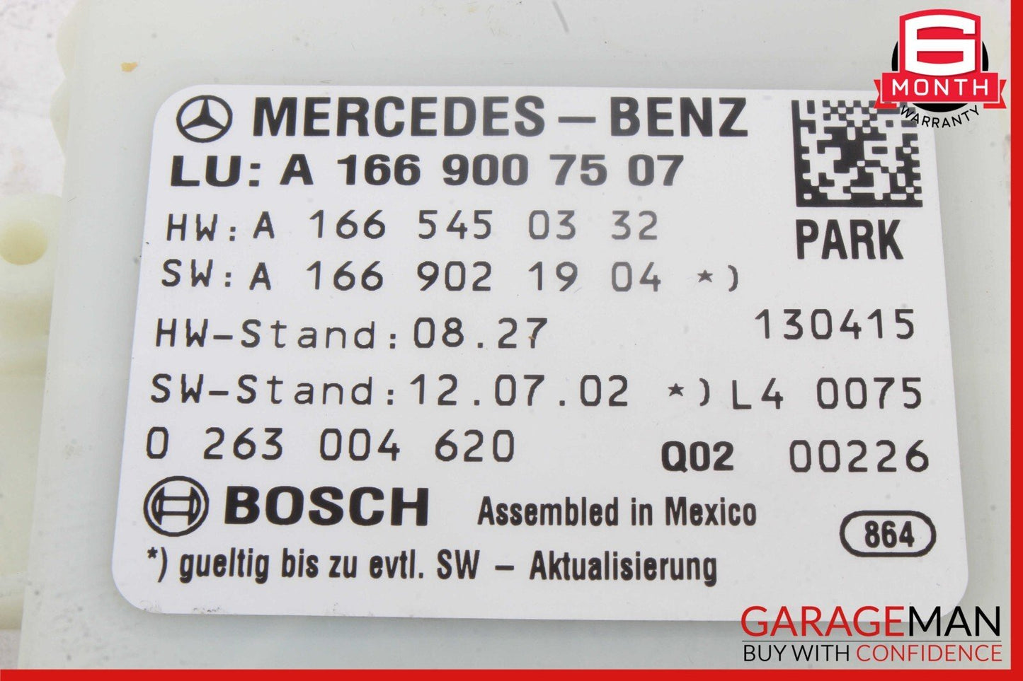 13-16 Mercedes X166 GL450 ML550 Park Assist Parktronic Sensor Module Control OEM