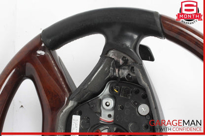 10-14 Mercedes W221 S550 S600 Steering Wheel w/ Paddle Shifters Black Wood OEM