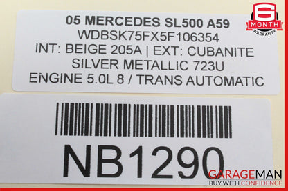 03-12 Mercedes R230 SL500 SL55 AMG Front Left Door Control Module 2308204726 OEM