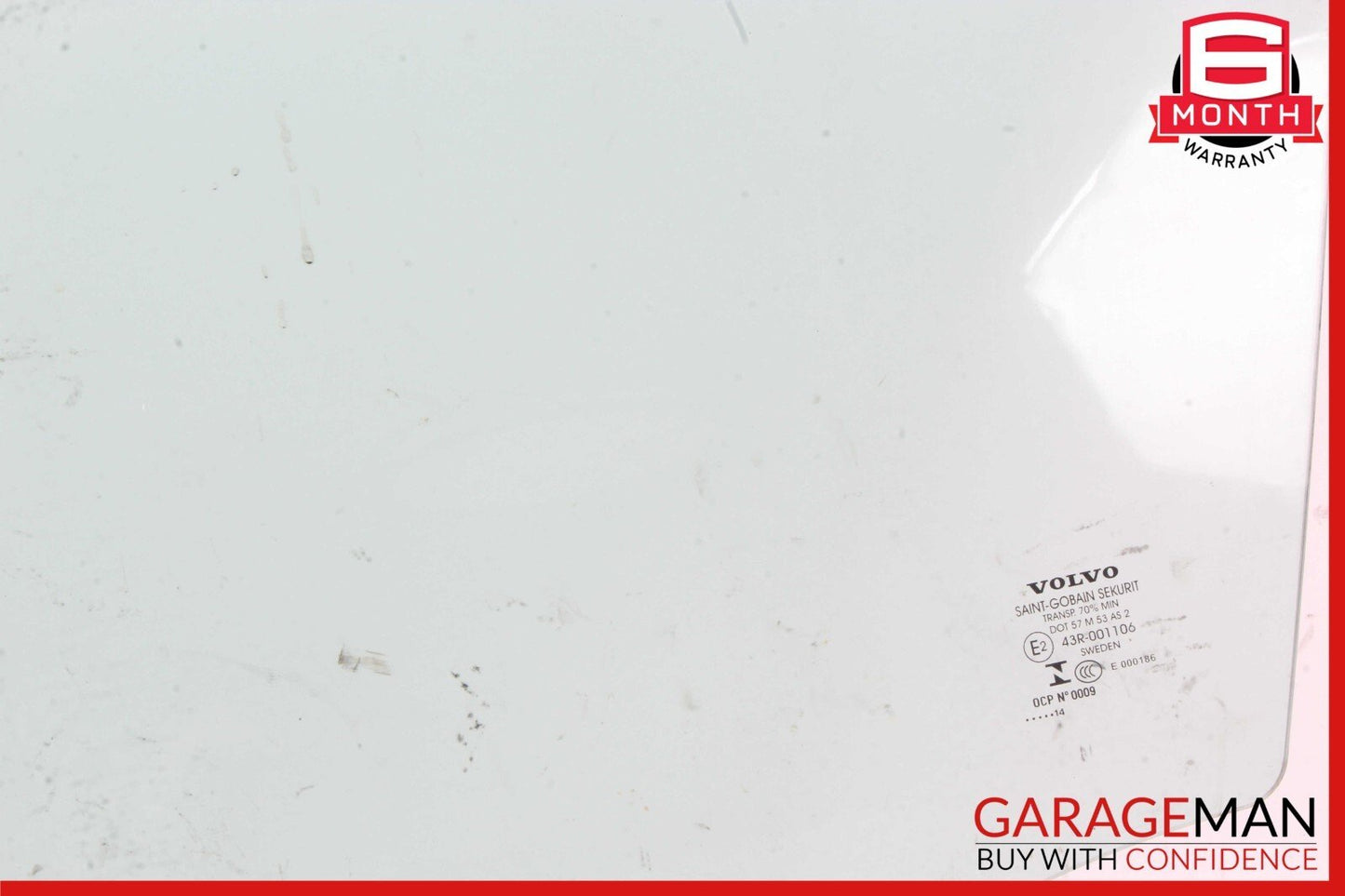 11-18 Volvo S60 V60 Front Left Driver Side Door Window Glass 31385412 OEM