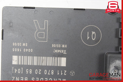 03-09 Mercedes W211 E350 E550 Front Right Passenger Door Control Module OEM