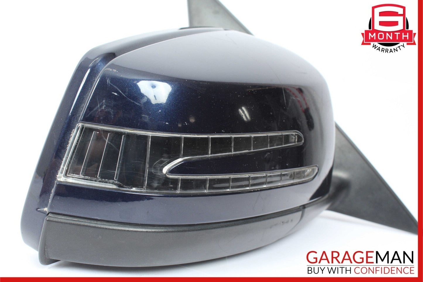 12-14 Mercedes W204 C250 Front Right Side Mirror Rear View Door Cavansite Blue