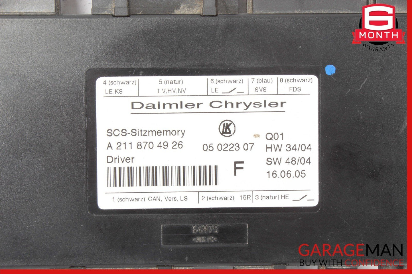 03-12 Mercedes W164 ML350 GL450 Front Left Side Seat Control Module Unit OEM