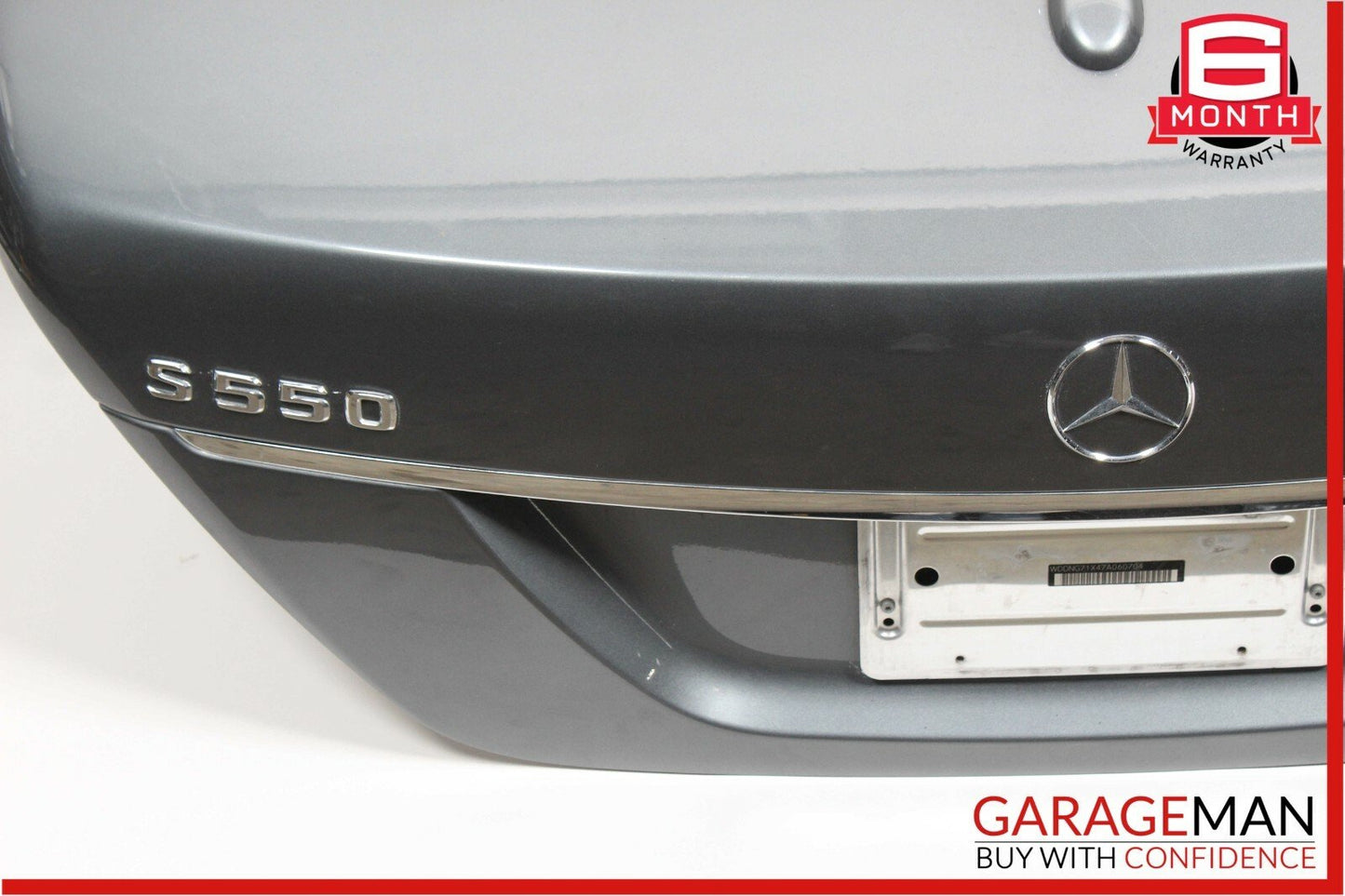 07-13 Mercedes W221 S550 S63 AMG Rear Trunk Lid Deck Shell Panel Cover Flintgray