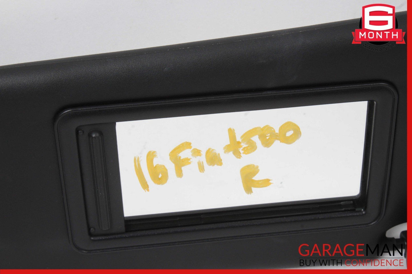 12-17 Fiat 500E Front Right Passenger Side Sun Visor Sunvisor Black OEM