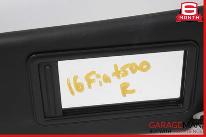 12-17 Fiat 500E Front Right Passenger Side Sun Visor Sunvisor Black OEM