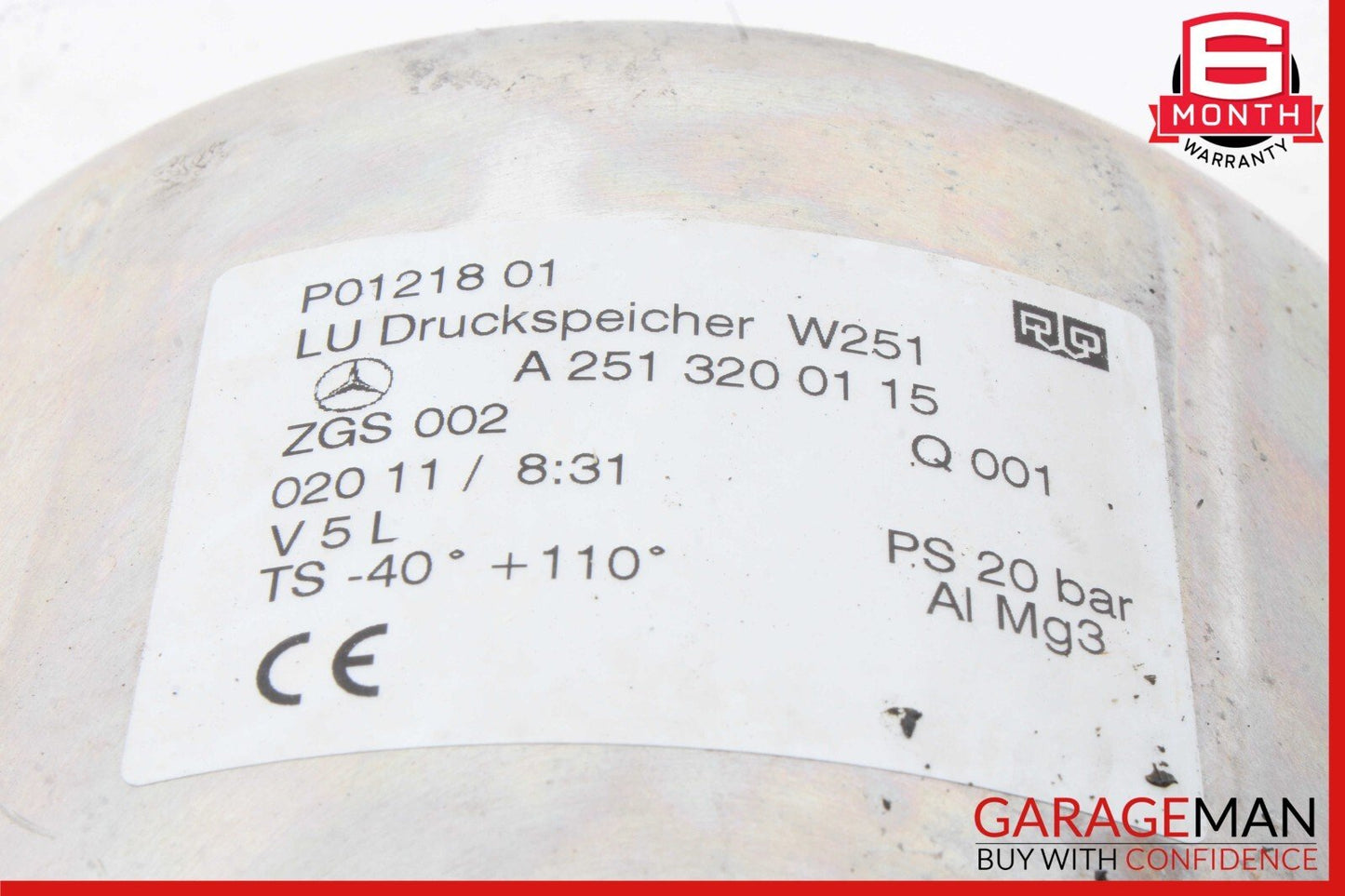 06-13 Mercedes W251 R550 R350 Suspension Air Tank 2513200115 OEM