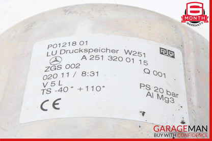 06-13 Mercedes W251 R550 R350 Suspension Air Tank 2513200115 OEM