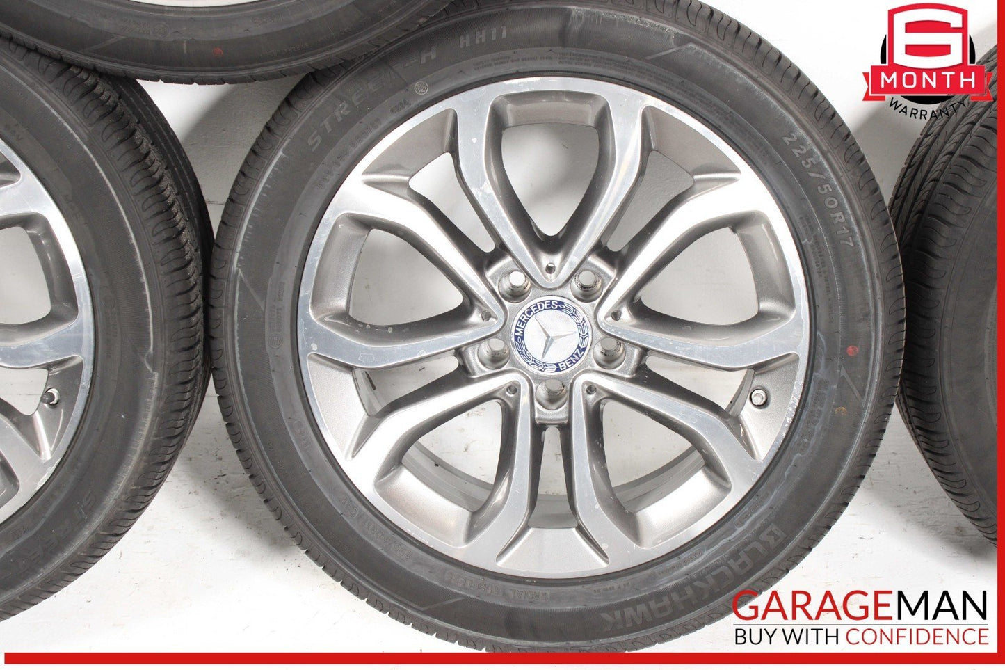 15-18 Mercedes W205 C300 Complete Wheel Tire Rim Set of 4 Pc 7Jx17H2 ET48.5 OEM