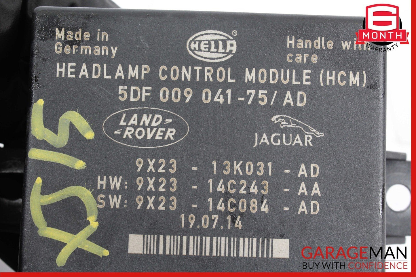 10-15 Jaguar XJ Headlight Leveling Control Module 9X2313K031AD OEM