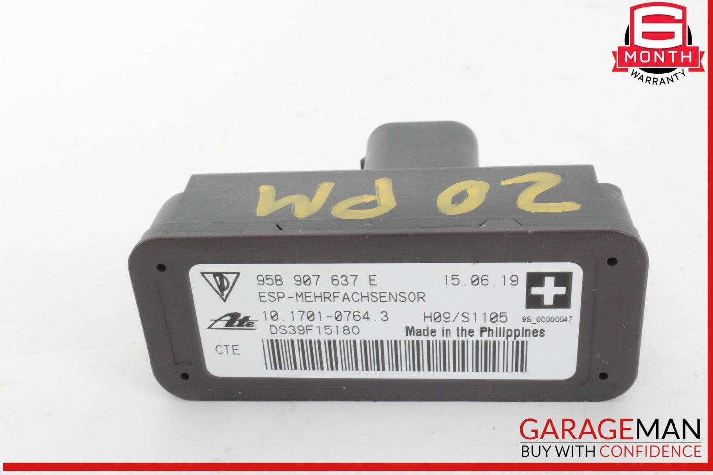 15-24 Porsche Macan 95B Yaw Rate Sensor Control Module Unit 95B907637E OEM