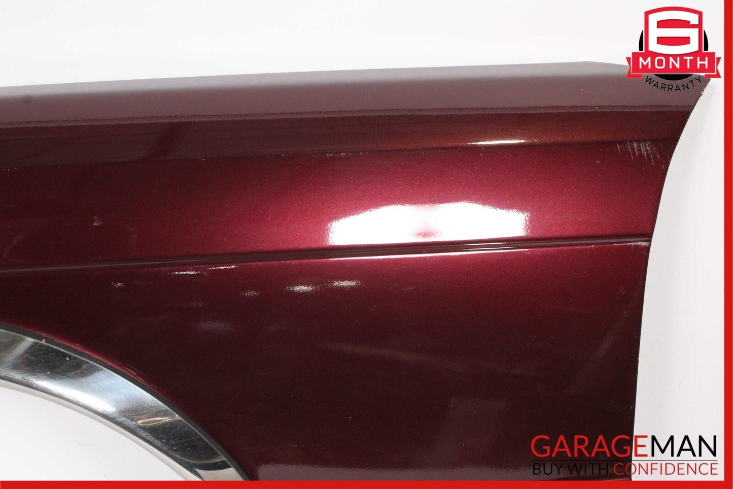 79-91 Mercedes W126 420SEL Front Left Side Wing Fender Panel Cover Assy Red