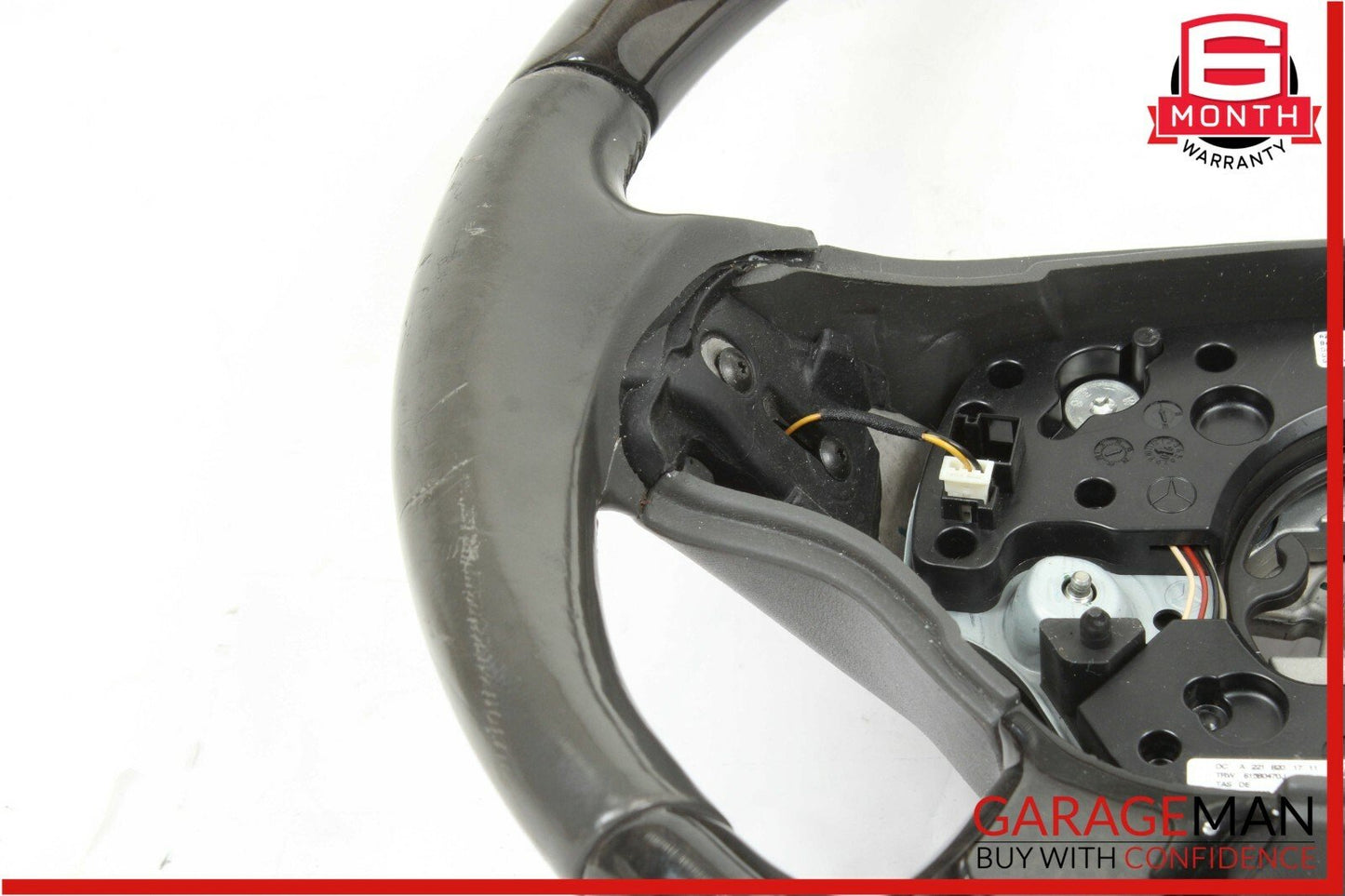 07-09 Mercedes W216 CL550 S550 4 Spoke Steering Wheel w/ Shift Buttons Wood OEM