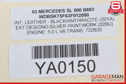 03-08 Mercedes R230 SL500 Front Left Side Convertible Top Latch Catch Lock OEM