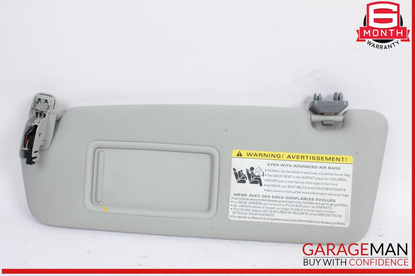 09-17 Audi Q5 A4 A5 S4 S5 Front Left Driver Side Sun Visor Gray 8U0857551F OEM