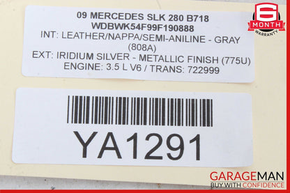 09-11 Mercedes R171 SLK300 SLK350 Top Roof Convertible Control Module Unit