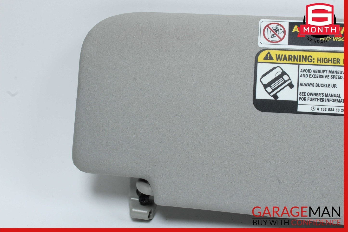06-12 Mercedes GL450 GL550 ML450 Front Left Sun Visor Sunvisor Shade Grey