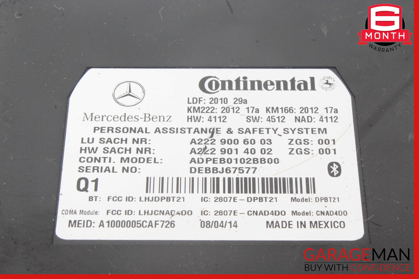 12-20 Mercedes W212 E350 GLA250 SL400 Communication Control Module Unit OEM